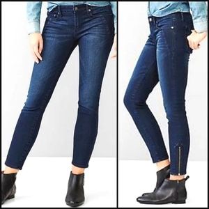 GAP Skinny Zip Ankle Jeans 30r